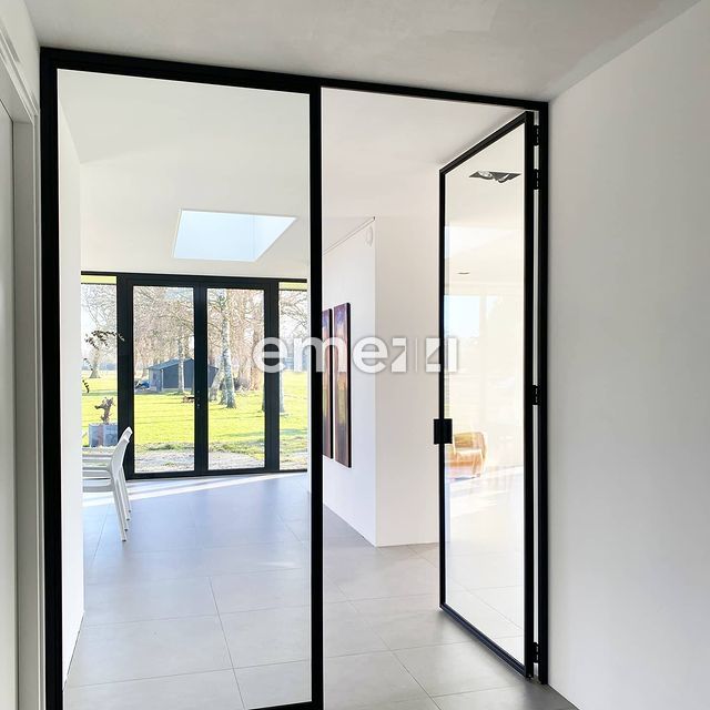 Double pivot hinged door